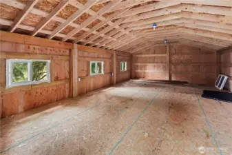 Upper floor of the goat house