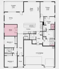 Additional Highlights Include: Gourmet kitchen, fireplace at great room, deluxe shower at primary bath, study in place of flex, upper cabinets at laundry, and upgraded front door.