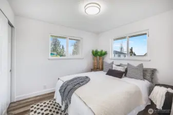 Fully updated, two-window bedroom!