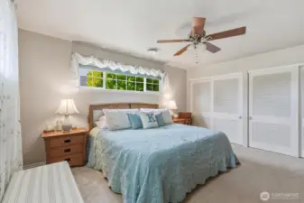 Primary Bedroom with Two Closets.