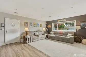 Spacious Family Room could serve as 2nd Primary Suite.