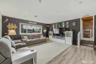 Both Carpeting and Vinyl Plank in the Family Room.