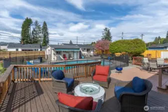 Decking with Pool Views