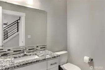 First floor powder room
