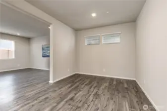 Dining room or flex space next to the living room