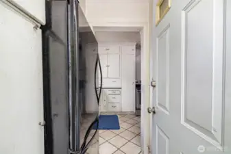 Kitchen is located upstairs.