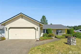 Two Car Garage with  Driveway Parking