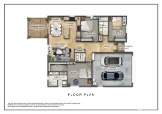 Floor plan - 3rd car bay included but not shown