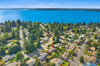 Stunning perspective showcasing proximity to Puget Sound