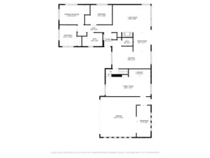Smartly designed layout highlighting connected living, dining, kitchen, and bedroom spaces