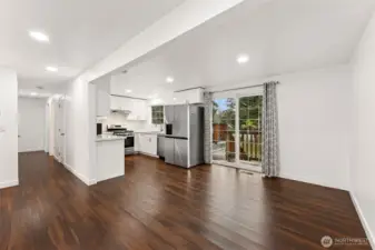 Kitchen and dining room.