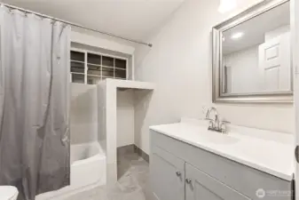Full basement bathroom.