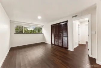 Family room in the basement.