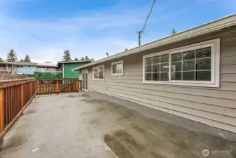 Deck off the dining and kitchen area.