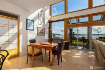 Temporary panel on left house exercise room (was formal dining)...