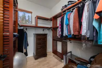 Amazing closet with built-ins and natural light...