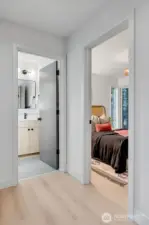 The guest suite has its own full bath for added privacy.