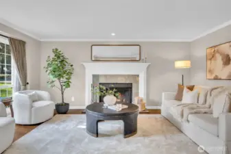 Light-filled living room with abundant natural light