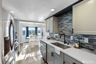 Updated kitchen with lots of cabinet space