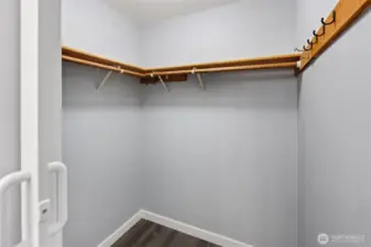 Primary walk in closet