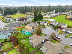 A peaceful residential setting with a balance of privacy and connection.