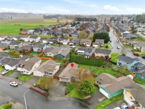 A wonderful mix of agricultural land and residential community.