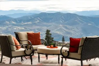 Primary View shot from Patio of Lake and Mountains
