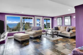 Fantastic Rec Room with Exception Ligthing and color Schemes