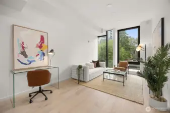 Operable windows, Oak Engineered Hardwood flooring and Mitsubishi mini-split.