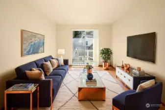 Living room is virtually staged. Check out out spacious it feels!