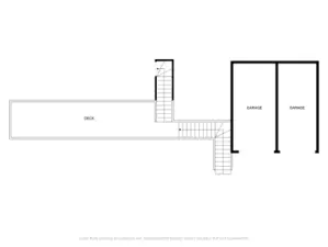 Floor plan of the lower deck and separate double garages off Boyer.