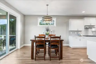 Large dining area with ample natural lighting