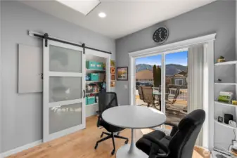 And look how nice that is! The slider makes for delightful indoor/outdoor entertainment on that big patio.