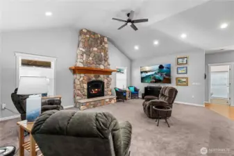 This room is so huge, the 85" TV is lost in it!