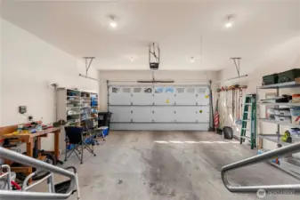 Nice sized garage - all finished and painted inside.