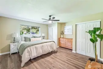 Primary bedroom with 2 closets