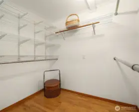 Primary closet