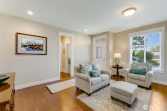 Hardwood floors add to the beauty of the home.