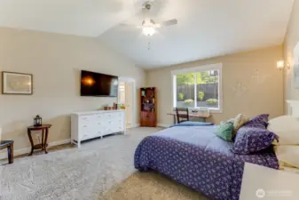 The primary bedroom is huge. Create your own personal sanctuary.