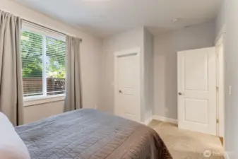 Another view of bedroom 2. Door on the left is the walk-in closet