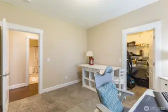 Bedroom 3 with view of walk-in closet.