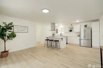 Plenty of space for a kitchen table and chairs.