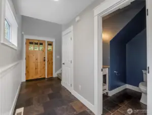 Real slate entry hall