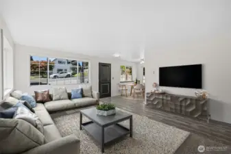 Virtual Staging-Looking back towards front door into the dining area.