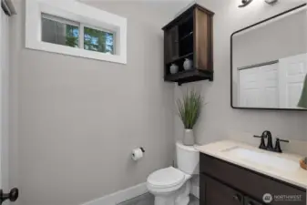 1/2 bath downstairs.