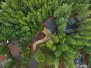 Looking down on the home.