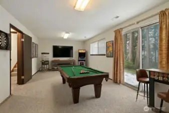 Lower level flex room, virtually re-imagined.