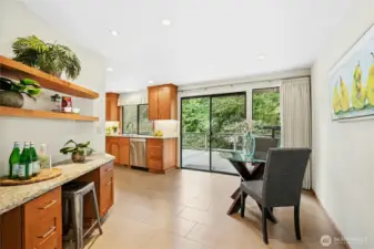 Space for coffee bar or work from home. Bonus dining space!