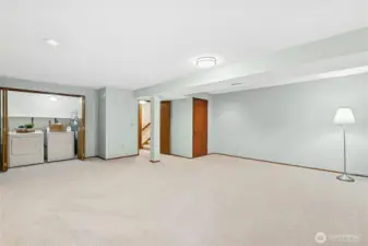 Flexible lower level design offers great potential for home office or guest suite.