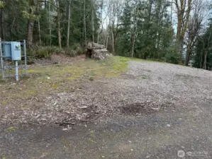 Looking north, most of this area is part of the 50-foot front setback required by zoning. It's usable as yard or a great garden area with plenty of sun.